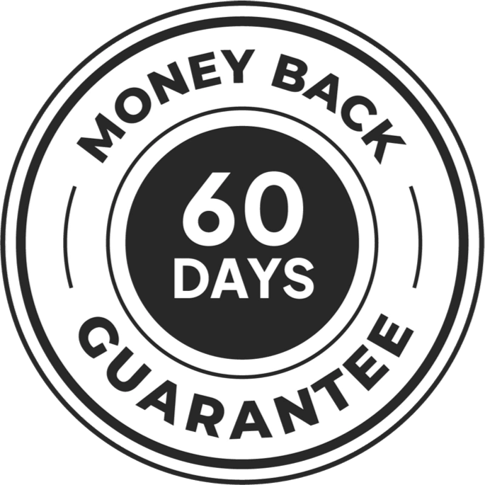 60-day satisfaction guarantee badge